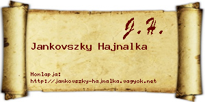 Jankovszky Hajnalka névjegykártya