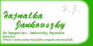 hajnalka jankovszky business card